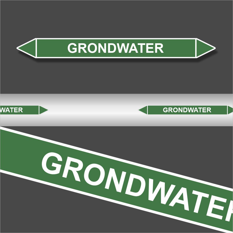 Leidingstickers Leidingmarkering Grondwater (Water)