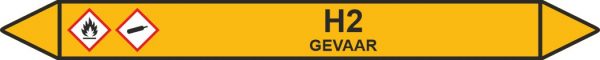 Leidingstickers Leidingmarkering H2 (Gassen)
