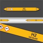 Leidingstickers Leidingmarkering H2 (Gassen)