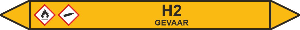 Leidingstickers Leidingmarkering H2 (Gassen) Leidingstickers Leidingmarkering H2 (Gassen)