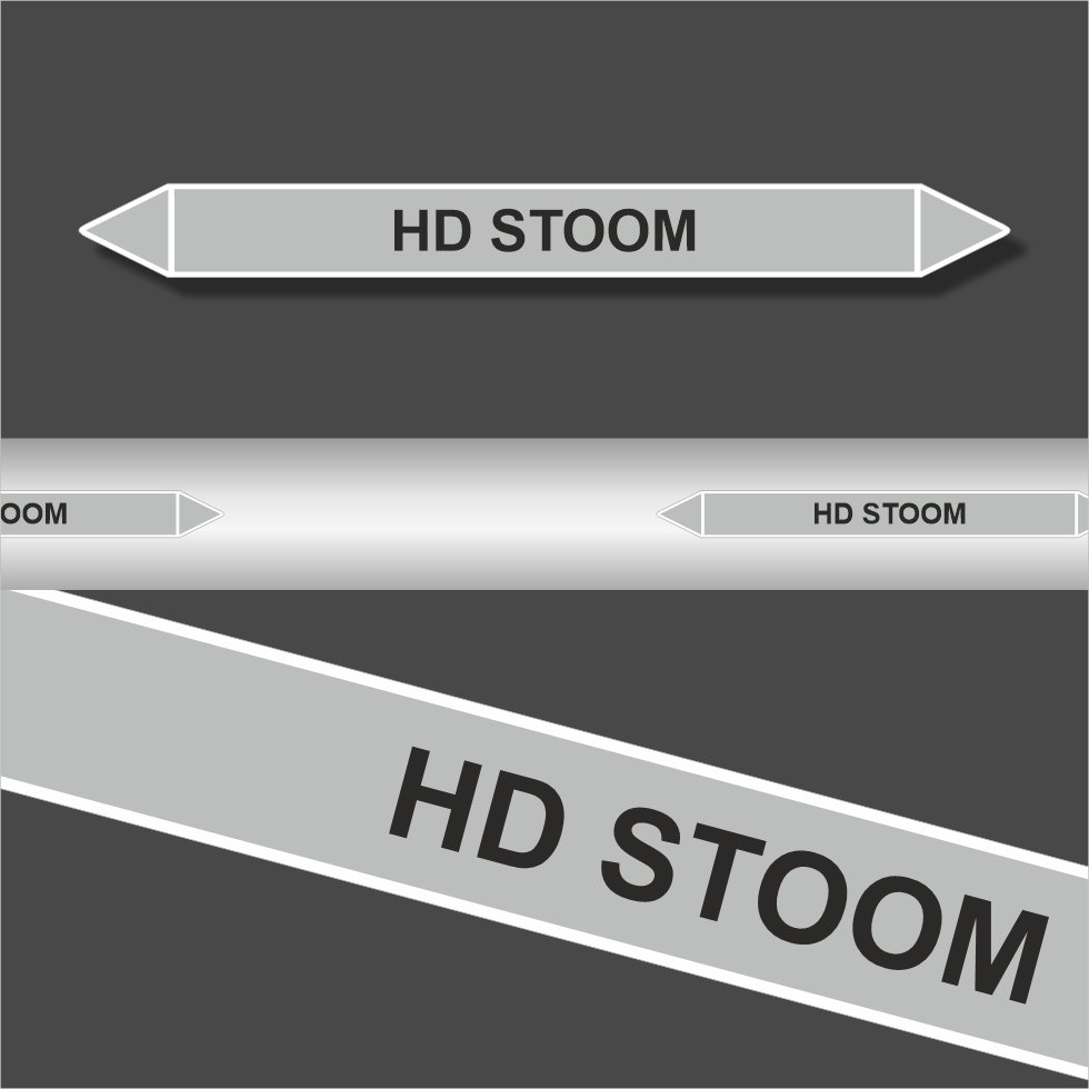 Leidingstickers Leidingmarkering HD Stoom (Stoom) Leidingstickers Leidingmarkering HD Stoom (Stoom)