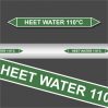 Leidingstickers Leidingmarkering Heet water 110 Graden (Water)