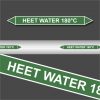 Leidingstickers Leidingmarkering Heet water 180 Graden (Water)