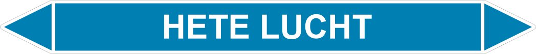 Leidingstickers Leidingmarkering Hete Lucht (Lucht) Leidingstickers Leidingmarkering Hete Lucht (Lucht)