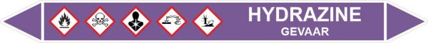 Leidingstickers Leidingmarkering Hydrazine (Basen)