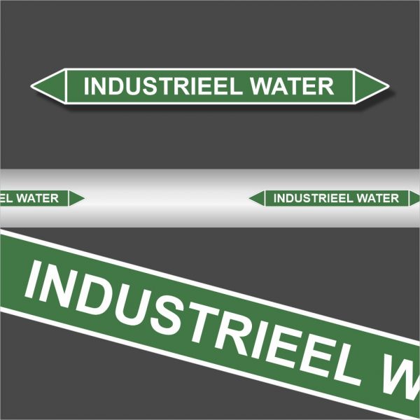 Leidingstickers Leidingmarkering Industrieel water (Water)