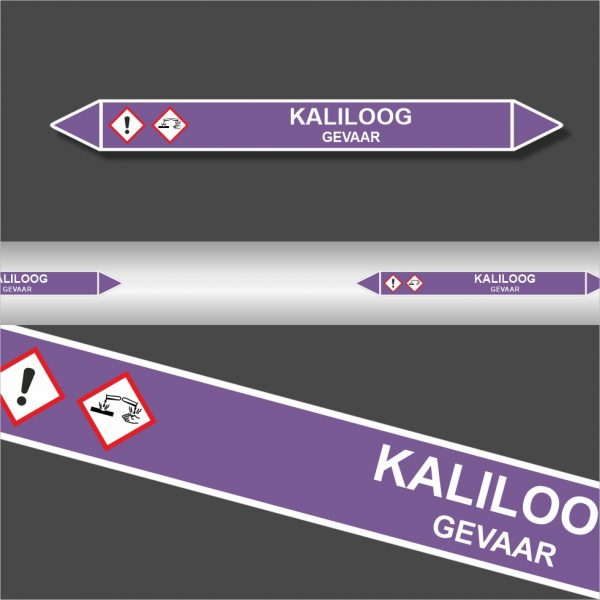 Leidingstickers Leidingmarkering Kaliloog (Basen)