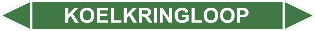 Leidingstickers Leidingmarkering Koelkringloop (Water) Leidingstickers Leidingmarkering Koelkringloop (Water)