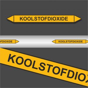 Leidingstickers Leidingmarkering Koolstofdioxide (Gassen)