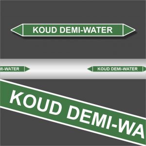 Leidingstickers Leidingmarkering Koud demi-water (Water)