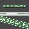 Leidingstickers Leidingmarkering Koud zacht water (Water)