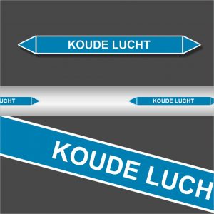 Leidingstickers Leidingmarkering Koude Lucht (Lucht)