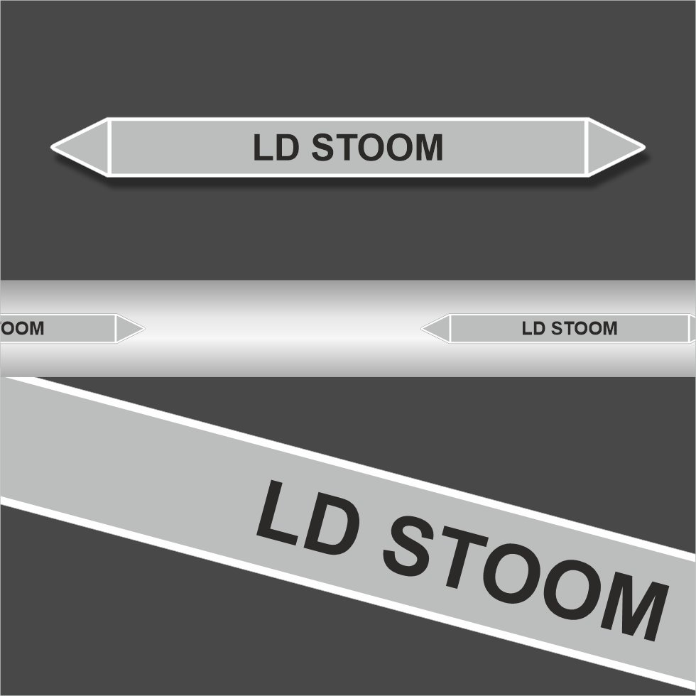 Leidingstickers Leidingmarkering LD Stoom (Stoom) Leidingstickers Leidingmarkering LD Stoom (Stoom)