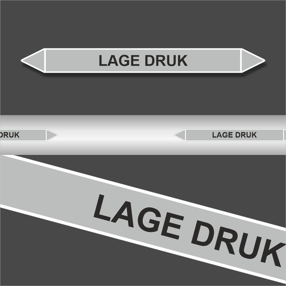 Leidingstickers Leidingmarkering Lage Druk (Stoom) Leidingstickers Leidingmarkering Lage Druk (Stoom)