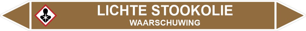Leidingstickers Leidingmarkering Lichte stookolie (Ontvlambare vloeistoffen) Leidingstickers Leidingmarkering Lichte stookolie (Ontvlambare vloeistoffen)