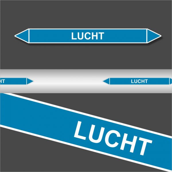 Leidingstickers Leidingmarkering Lucht (Lucht)