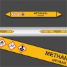 Leidingstickers Leidingmarkering Methanol (Gassen)