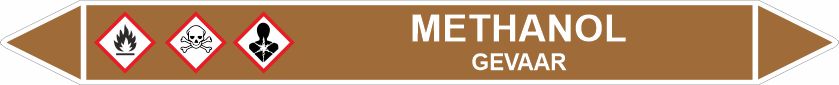Leidingstickers Leidingmarkering Methanol (Ontvlambare vloeistoffen) Leidingstickers Leidingmarkering Methanol (Ontvlambare vloeistoffen)