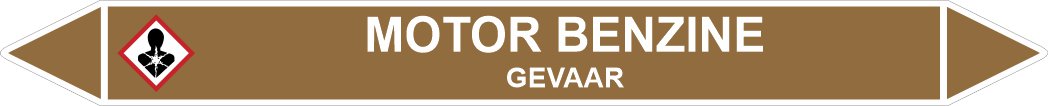 Leidingstickers Leidingmarkering Motor Benzine (Ontvlambare vloeistoffen) Leidingstickers Leidingmarkering Motor Benzine (Ontvlambare vloeistoffen)