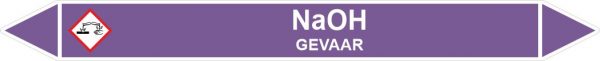 Leidingstickers Leidingmarkering NaOH (Basen)