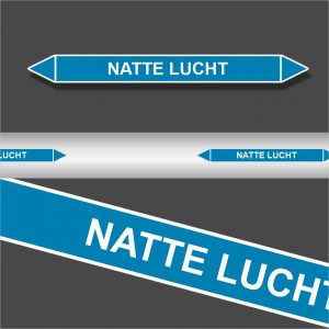 Leidingstickers Leidingmarkering Natte Lucht (Lucht)