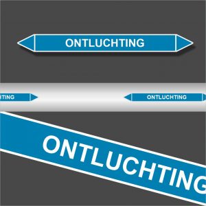 Leidingstickers Leidingmarkering Ontluchting (Lucht)