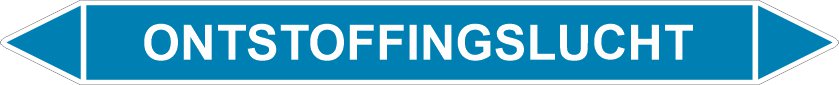 Leidingstickers Leidingmarkering Ontstoffingslucht (Lucht) Leidingstickers Leidingmarkering Ontstoffingslucht (Lucht)
