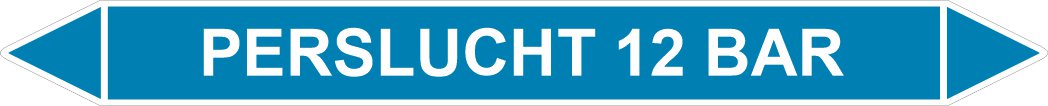 Leidingstickers Leidingmarkering Perslucht 12 BAR (Lucht)