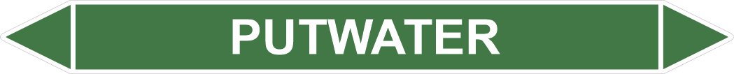 Leidingstickers Leidingmarkering Putwater (Water) Leidingstickers Leidingmarkering Putwater (Water)