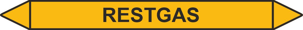 Leidingstickers Leidingmarkering Restgas (Gassen)