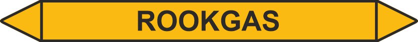 Leidingstickers Leidingmarkering Rookgas (Gassen)