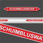 Leidingstickers Leidingmarkering Schuimbluswater (Blusleidingen)