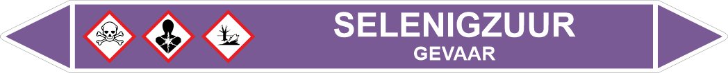 Leidingstickers Leidingmarkering Selenigzuur (Basen) Leidingstickers Leidingmarkering Selenigzuur (Basen)