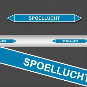 Leidingstickers Leidingmarkering Spoellucht (Lucht)