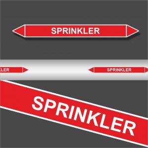 Leidingstickers Leidingmarkering Sprinkler (Blusleidingen)