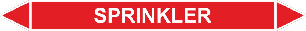 Leidingstickers Leidingmarkering Sprinkler (Blusleidingen)