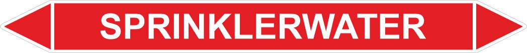Leidingstickers Leidingmarkering Sprinklerwater (Blusleidingen)
