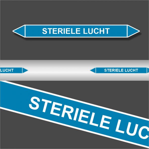 Leidingstickers Leidingmarkering Steriele Lucht (Lucht)