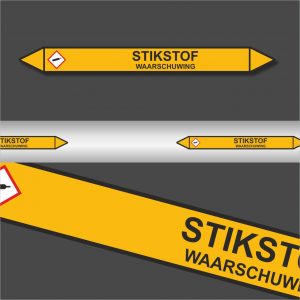 Leidingstickers Leidingmarkering Stikstof (Gassen)