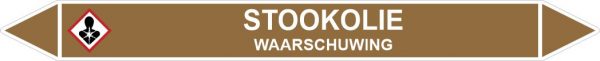 Leidingstickers Leidingmarkering Stookolie (Ontvlambare vloeistoffen)