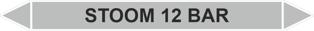 Leidingstickers Leidingmarkering Stoom 12 BAR (Stoom) Leidingstickers Leidingmarkering Stoom 12 BAR (Stoom)