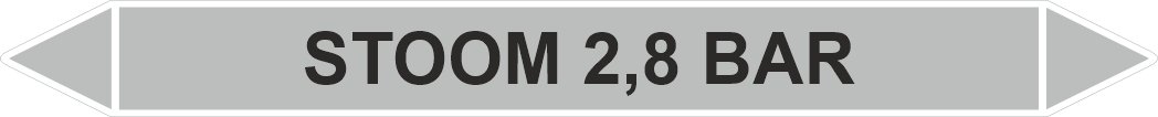 Leidingstickers Leidingmarkering Stoom 2.8 BAR (Stoom) Leidingstickers Leidingmarkering Stoom 2.8 BAR (Stoom)