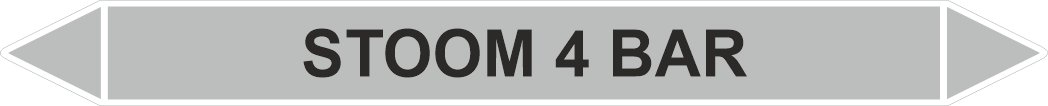 Leidingstickers Leidingmarkering Stoom 4 BAR (Stoom)
