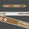 Leidingstickers Leidingmarkering Styreen (Ontvlambare vloeistoffen)