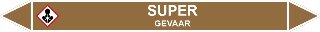 Leidingstickers Leidingmarkering Super (Ontvlambare vloeistoffen) Leidingstickers Leidingmarkering Super (Ontvlambare vloeistoffen)
