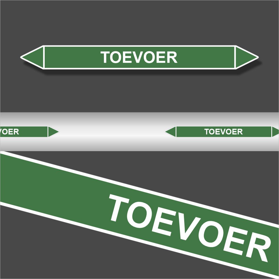 Leidingstickers Leidingmarkering Toevoer (Water) Leidingstickers Leidingmarkering Toevoer (Water)