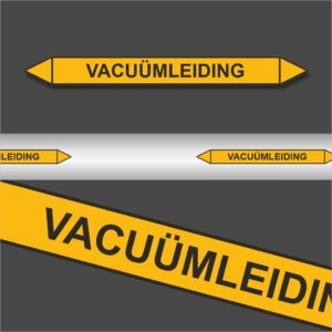 Leidingstickers Leidingmarkering Vacuümleiding (Gassen)