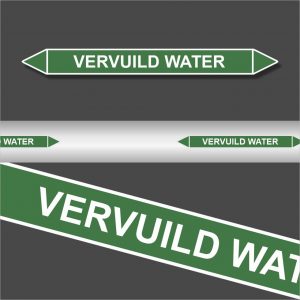 Leidingstickers Leidingmarkering Vervuild water (Water)