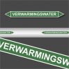 Leidingstickers Leidingmarkering Verwarmingswater (Water)