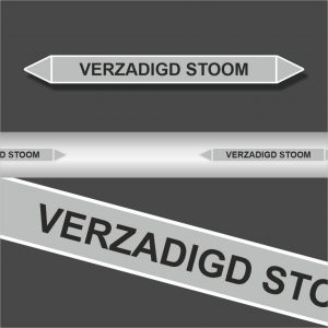 Leidingstickers Leidingmarkering Verzadigd Stoom (Stoom)